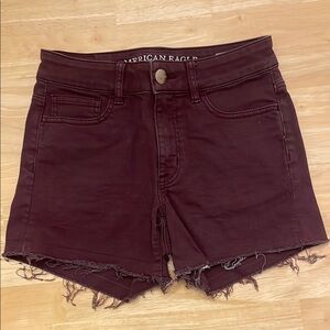 American Eagle Outfitters Women's Burgundy Shorts